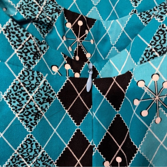 Voodoo Vixen Sleeveless Square Neck Pin‎ Up Dress Small - Picture 3 of 10